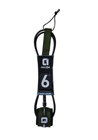 Circle One Performance 6ft Surfboard Ankle Leash - Black 1 Circle One Performance 6ft Surfboard Ankle Leash - Black
