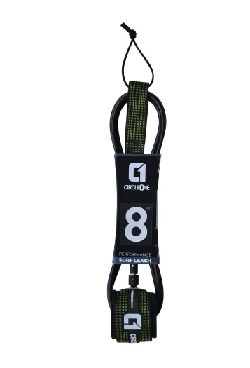 Circle One Performance 8ft Surfboard Ankle Leash - Black 1 Circle One Performance 8ft Surfboard Ankle Leash - Black