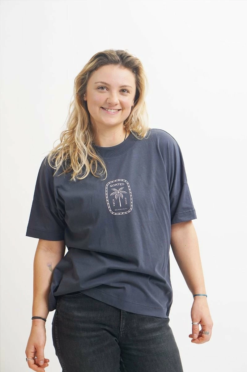 Sorted Surf Shop Unisex Oversized Tee - India Ink Grey 2 Sorted Surf Shop Unisex Oversized Tee - India Ink Grey - Image 2