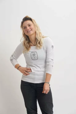 Sorted Surf Shop Long Sleeve Womens Top - White -UK Surfing Equipment Sales Store sorted longsleeve tee white3