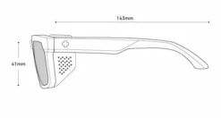 Spy Optic Helm Tech Sunglasses - Matte Dark Grey/Blue -UK Surfing Equipment Sales Store spy linedrawing helmtech profile 4