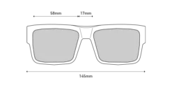 Spy Optic Cyrus Sunglasses - Black Matte -UK Surfing Equipment Sales Store spy linedrawing cyrus front 1 4