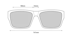 Spy Optic Dirty Mo 2 Sunglasses - Black -UK Surfing Equipment Sales Store spy linedrawing dirtymo2 front