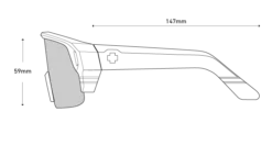 Spy Optic Monolith 5050 Sunglasses - Black Matte -UK Surfing Equipment Sales Store spy linedrawing monolith5050 profile 3