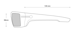 Spy Optic Rebar Ansi Sunglasses - Matte Black -UK Surfing Equipment Sales Store spy linedrawing rebar profile 1