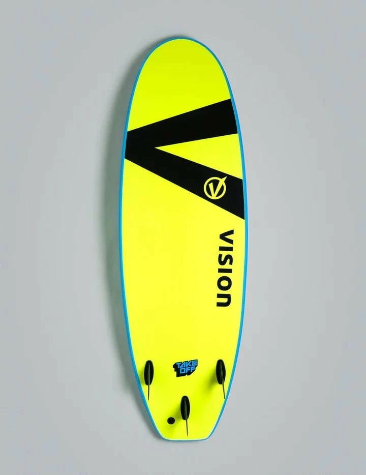 Vision TakeOff Whopper 8'0 Surfboard - Cyan/Flash Green 2 Vision TakeOff Whopper 8'0 Surfboard - Cyan/Flash Green - Image 2