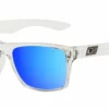 Dirty Dog Vendetta Polarised Sunglasses - Crystal/Blue Mirror