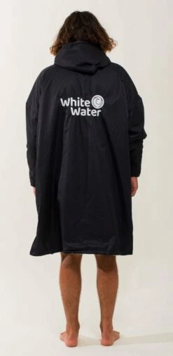 White Water Pro Changing Robe - Black/Blue -UK Surfing Equipment Sales Store whitewater black blue back male 1800x1800